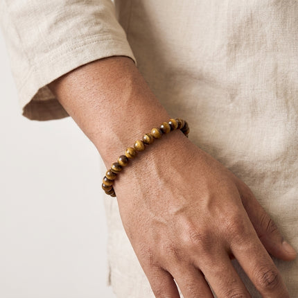 Natural Tiger Eye Bracelet for Courage, Confidence & Protection