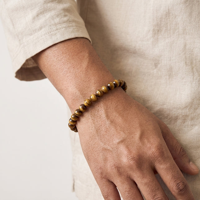 Natural Tiger Eye Bracelet for Courage, Confidence & Protection