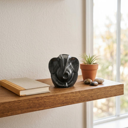 Natural Pyrite Ganesha Statue for Wealth & Obstacle Removal