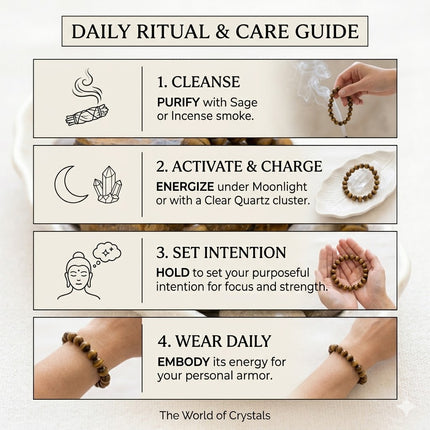 Natural Tiger Eye Bracelet for Courage, Confidence & Protection