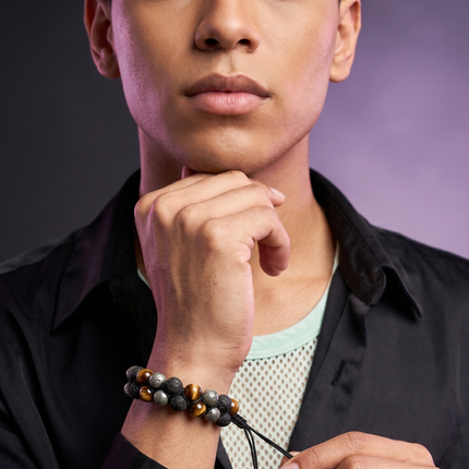 Triple Protection Bracelet – Grounding, Strength & Shielding Energy