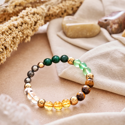 Natural Dhan Yog bracelet supporting business success, financial growth, and positive opportunities