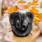 A natural pyrite Ganesha statue carved from genuine stone to attract wealth and remove life obstacles.