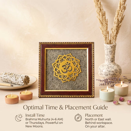 Service overview for the OM Pyrite wealth frame featuring icons for Cash on Delivery, Free Delivery, and Worldwide Shipping.