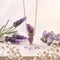 Natural raw amethyst necklace designed to promote inner peace, calmness, and stress relief in daily life