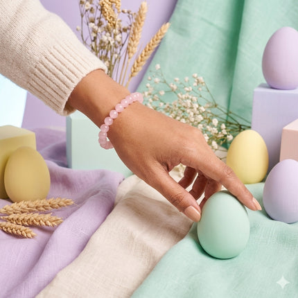 Natural Rose Quartz Bracelet for Love, Healing & Harmony