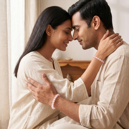 Natural Rose Quartz Bracelet for Love, Healing & Harmony