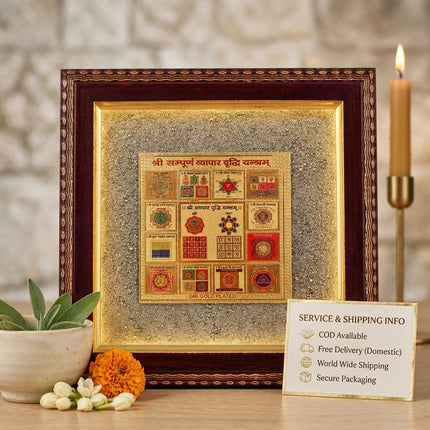 Product overview for the business growth frame from The World of Crystals featuring COD Available, Free Domestic Delivery, Worldwide Shipping, and Secure Packaging