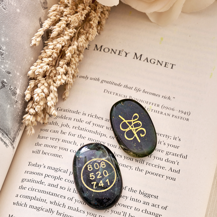 Natural Zibu and Grabovoi wealth coins designed to attract financial miracles, abundance, and positive money energy